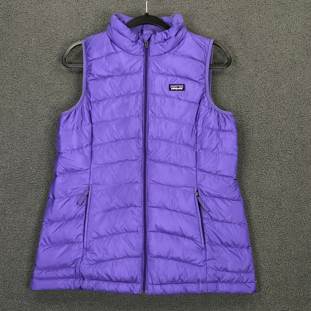 Patagonia Down Sweater Vest Girls Kids 2XL 16-18 Purple Puffer Insulated Winter
